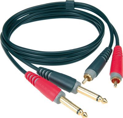 KLOTZ C&acirc;ble bretelle adaptateur Jack 6.35mm / RCA 6m 
