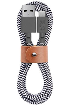NATIVE UNION C&acirc;ble ceinture  usb a vers usb c zebra 1,2m FC-1-15000633