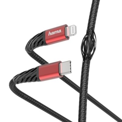 HAMA C&acirc;ble charge rapide/donn&eacute;es Extreme, USB-C - Lightning, 1,5m, nr/rge