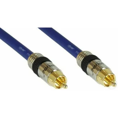 INLINE C&acirc;ble Cinch AUDIO,, PREMIUM, prise dor&eacute;, 1x Cinch m&acirc;le/m&acirc;le, 2m