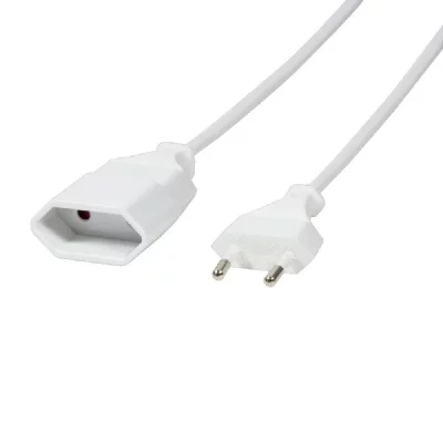 LOGILINK C&acirc;ble d'alimentation Euro CEE 7/16 fiche &agrave; Prise 2m wei&szlig;