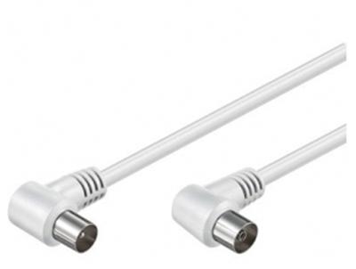 GENERIQUE C&acirc;ble d'antenne coud&eacute; M/F 75 ohm couleur Blanc 10 m