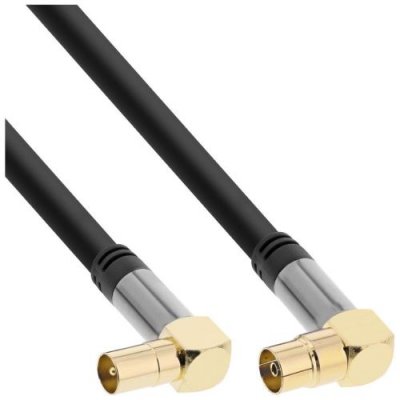 INLINE C&acirc;ble d'antenne &reg; premium coud&eacute;, 4x blind&eacute;, 110db, noir, 10m