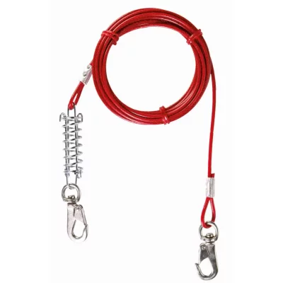 TRIXIE C&acirc;ble d'attache 5 m&egrave;tres. pour chien.  Rouge