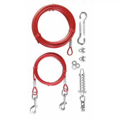 TRIXIE C&acirc;ble d'attache acier avec longe pour chien. -  - TR-2293