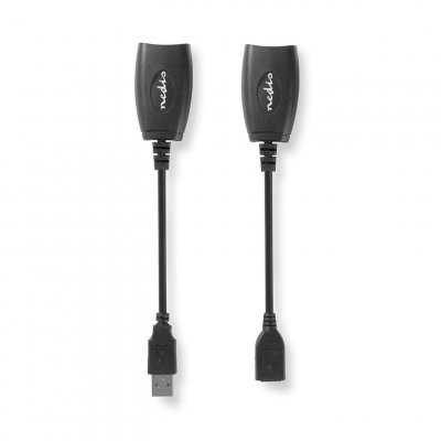 NEDIS C&acirc;ble d'extension usb 2.0 actif a m&acirc;le - a femelle 50 m noir