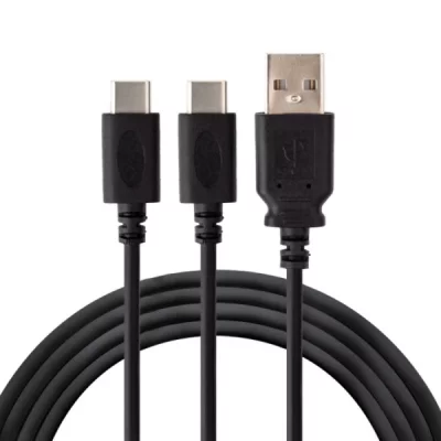 TRADE INVADERS C&acirc;ble de charge 2 manettes TYPE C - 2 m compatible PS5