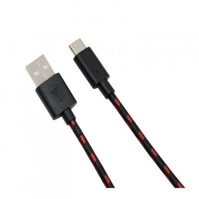 SNAKEBYTE C&acirc;ble de charge pour manette Nintendo Switch 3 m&egrave;tres noir rouge
