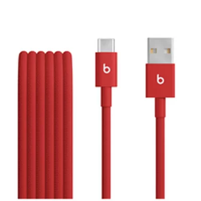 BEATS C&acirc;ble de charge tiss&eacute; USB-A vers USB-C 1M50 Rouge flash