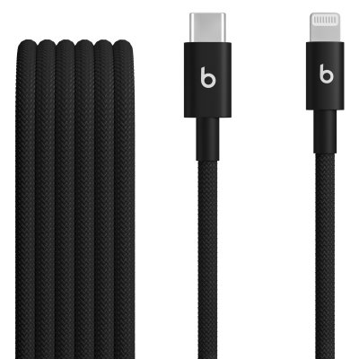 BEATS C&acirc;ble de charge tiss&eacute; USB-C vers Lightning 1M50 Noir int