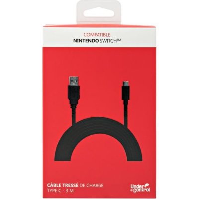 UNDER CONTROL C&acirc;ble de charge tress&eacute; Type C Nintendo Switch