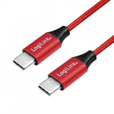 LOGILINK C&acirc;ble de Connexion USB 2.0 Type C vers USB (Type C) Rouge 0,3 m