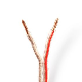 NEDIS C&acirc;ble de haut-parleur 2x 4,00 mm2 15,0 m gaine transparent