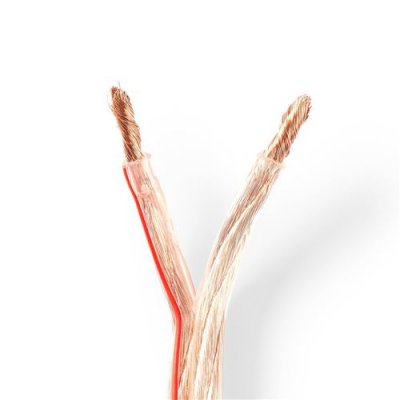 NEDIS C&acirc;ble de haut-parleur 2x 6,00 mm2 100 m gaine transparent