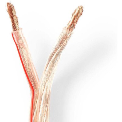 NEDIS C&acirc;ble de haut-parleur 2x 6,00 mm2 25,0 m gaine transparent