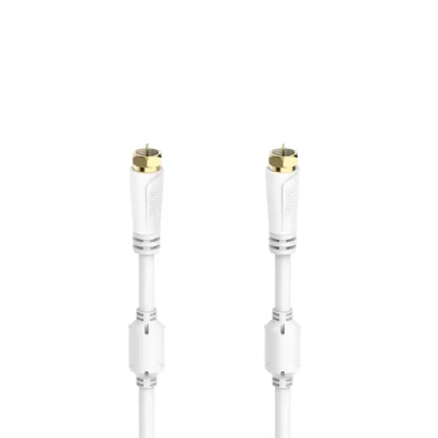 HAMA Cable de raccord . SAT, f . male F - f . male F, dor&eacute;, 7,5 m, 100 dB,