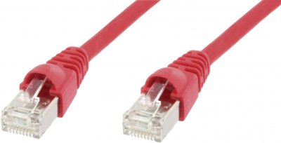 TELEGARTNER C&acirc;ble de raccordement r&eacute;seau informatique RJ45 L00001A0086 CAT 6a S/FTP rouge 2.00 m