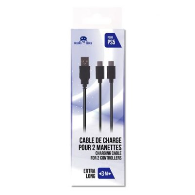 FREAKS AND GEEKS Cable De Recharge 3M Pour 2 Manettes PS5 Type C
