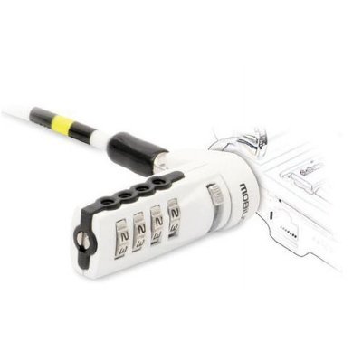 MOBILIS C&acirc;ble de s&eacute;curit&eacute; &agrave; code -  - 1,8m - Blanc