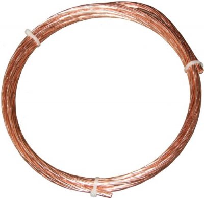ELECTRALINE C&acirc;ble de terre - Cuivre nu - Couronne de 3 m - 