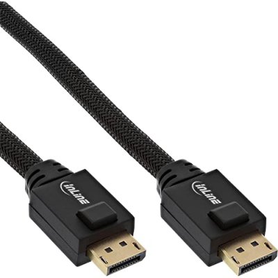 INLINE C&acirc;ble displayport , &reg;, noir, contacts dor&eacute;s, 1m