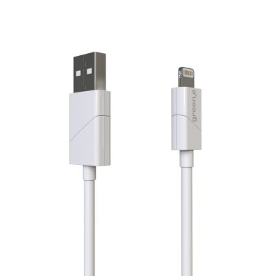 GREEN E C&acirc;ble &eacute;coresponsable Lightning vers USB Blanc avec embouts rotatifs 