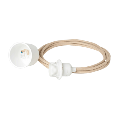 FERM LIVING C&acirc;ble &eacute;lectrique blanc et sable pour suspension 2 m - 