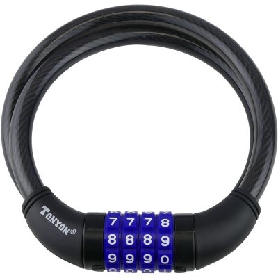 PRIMEMATIK C&acirc;ble en acier avec cadenas pour v&eacute;lo 12x800mm combinaison