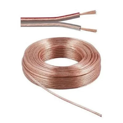 GOOBAY Cable Haut-Parleur 2x 1,50 ofc Cuivre 50m transparent (15128) - 