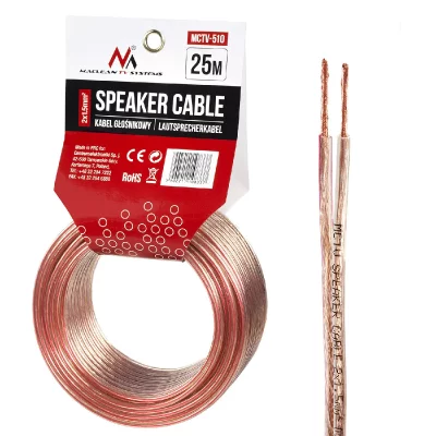 MACLEAN C&acirc;ble haut-parleur  MCTV-510 2 * 1.5mm2 / 48 * PVC 25m