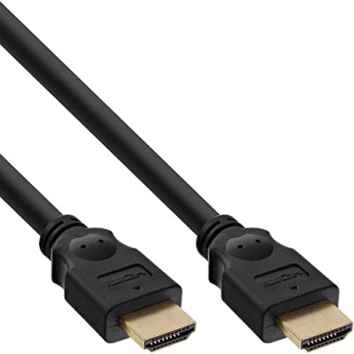 INLINE C&acirc;ble hdmi, &reg;, 19 broches m&acirc;le/m&acirc;le, contacts dor&eacute;s, noir, 0,5m