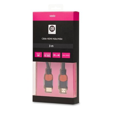 D2 DIFFUSION C&acirc;ble HDMI m&acirc;le/m&acirc;le  - 3m