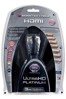 MONSTER CABLE C&acirc;ble HDMI Monstercable 3M UHD 22.5Gbps