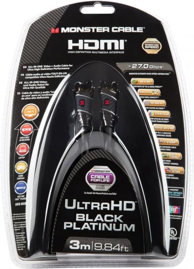 MONSTER CABLE C&acirc;ble HDMI Monstercable UHD 3M 27Gbps