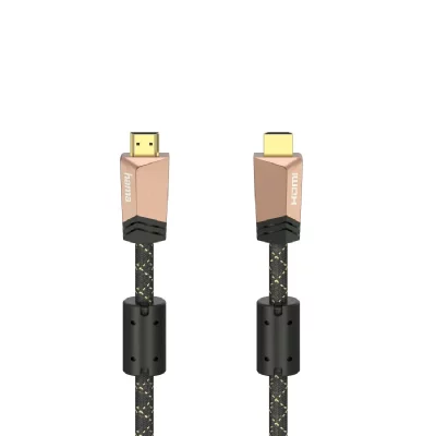 HAMA C&acirc;ble HDMI Premium avec Ethernet, m&acirc;le - m&acirc;le, ferrite, m&eacute;tal, 1,5 m