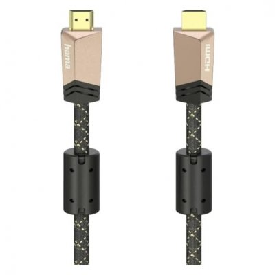 HAMA C&acirc;ble hdmi premium avec ethernet, m&acirc;le - m&acirc;le, ferrite, m&eacute;tal, 3,0 m