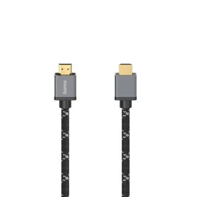 HAMA C&acirc;ble HDMI ultra haute vitesse, m&acirc;le - m&acirc;le, 8K, m&eacute;tal, 1,0 m