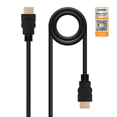 NANOCABLE Cable hdmi v2.0 4k@60hz 18gbps a/m-a/m noir 0.5m 10.15.3600