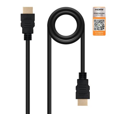 NANOCABLE Cable hdmi v2.0 4k@60hz 18gbps a/m-a/m noir 1m 10.15.3601