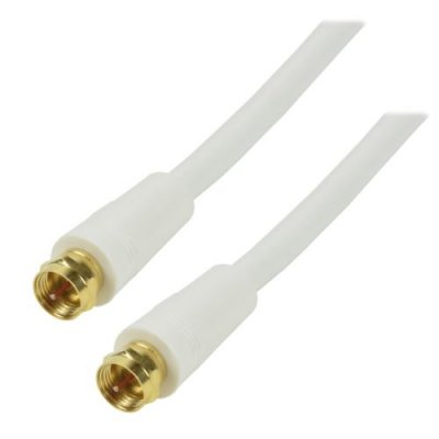 MCL C&acirc;ble HQ pour antenne satellite type F m&acirc;le / m&acirc;le - 2m