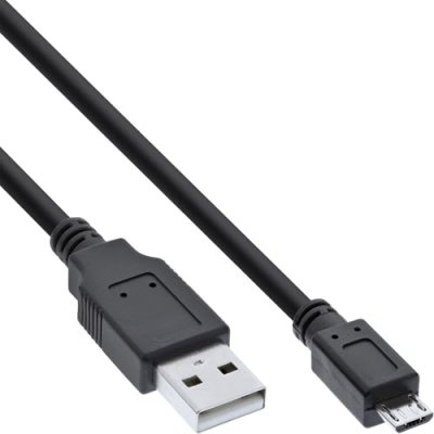 INLINE C&acirc;ble &reg; micro usb 2.0 usb type a &agrave; micro-b m&acirc;le noir 5m