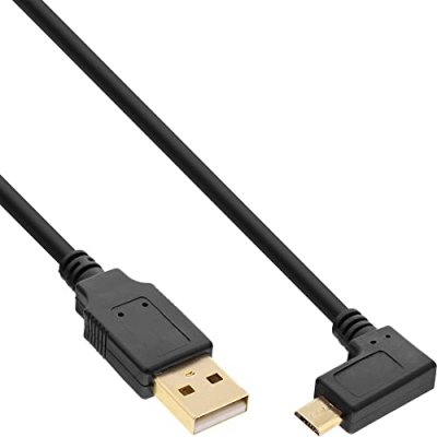 INLINE C&acirc;ble &reg; micro usb 2.0 usb type a m&acirc;le &agrave; micro-b coud&eacute; noir 1,5m