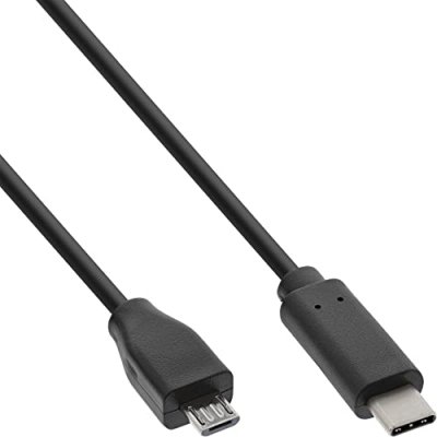 INLINE C&acirc;ble &reg; usb 2.0, type c m&acirc;le &agrave; micro-b m&acirc;le, noir, 0,5 m