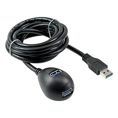 INLINE C&acirc;ble &reg; usb 3.0 type a m&acirc;le &agrave; a femelle + alimentation avec support noir 1m