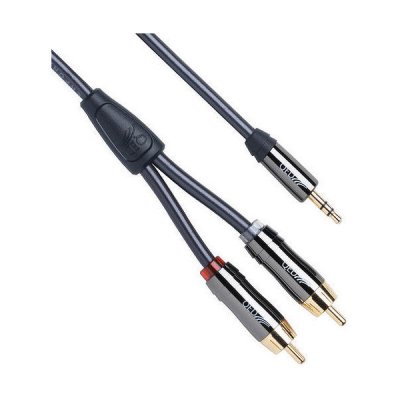 QED C&acirc;ble jack 3,5mm m&acirc;le vers 2 RCA m&acirc;le 1.5M