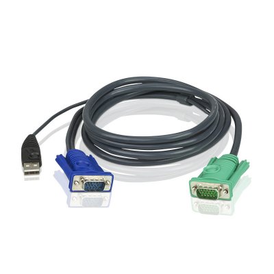 ATEN C&acirc;ble kvm vga  2l-5202u 2m