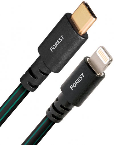 AUDIOQUEST C&acirc;ble Lightning  USB-C Forest 0.75 m Vert et Noir