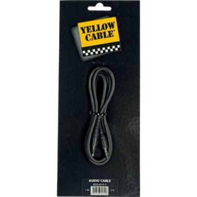YELLOW CABLE C&acirc;ble mini jack st&eacute;r&eacute;o 3,5 Yellow C&acirc;ble K17 1 m&egrave;tre