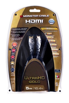 MONSTER CABLE C&acirc;ble Monster HDMI 5 m Ultra HD Gold