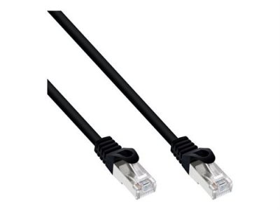 INTOS ELECTRONIC AG C&acirc;ble patch, ftp, cat.5e, noir, 10m, inline&reg;